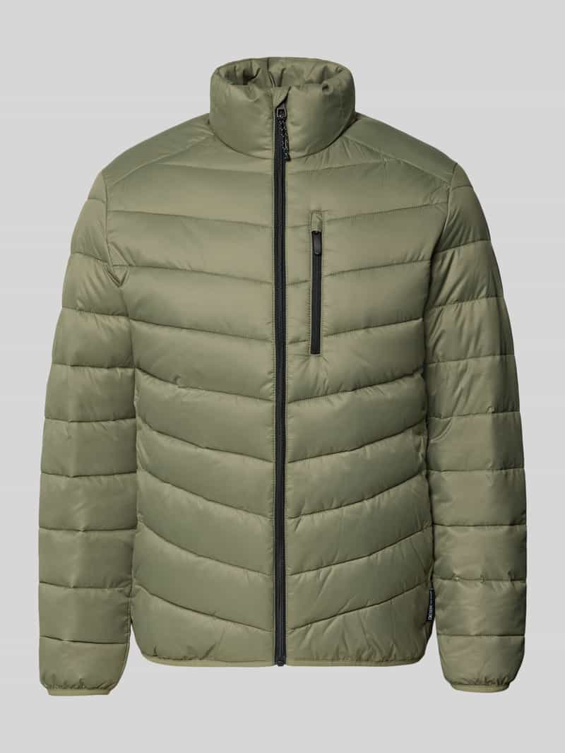 Kurtka pikowana o kroju regular fit z pionową kieszenią na piersi zapinaną na zamek błyskawiczny