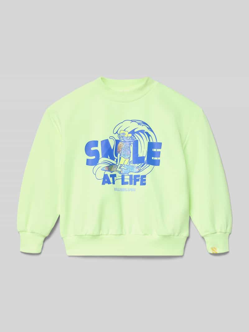 Bluza z nadrukiem z motywem i okrągłym dekoltem