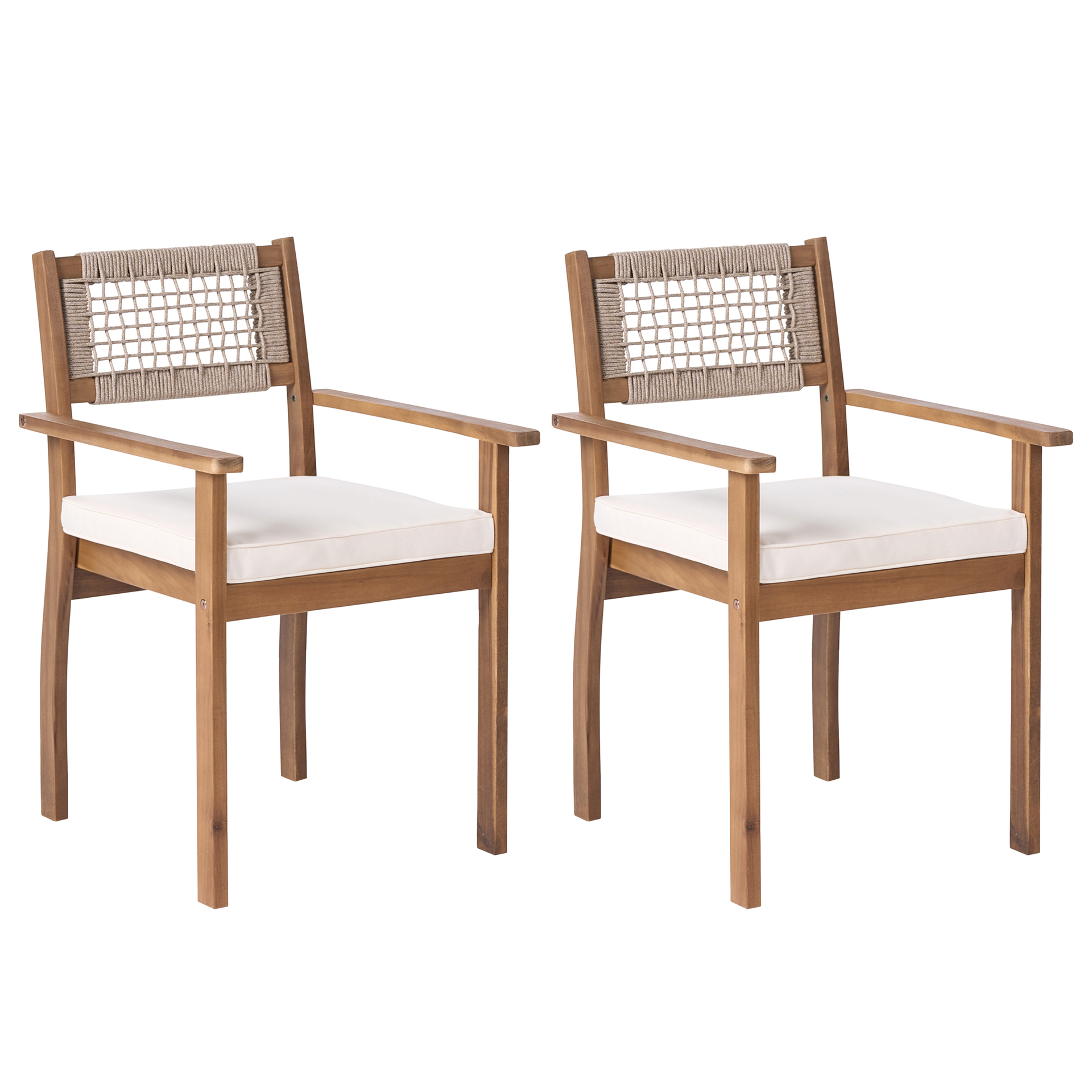 BELIANI Zestaw 2 krzeseł ogrodowych SUMIRAGO Certyfikowane drewno akacjowe Jasnobrązowy