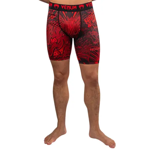 Venum Vale Tudo Shorts Spodenki Kompresyjne Wolf Atak Black/Red