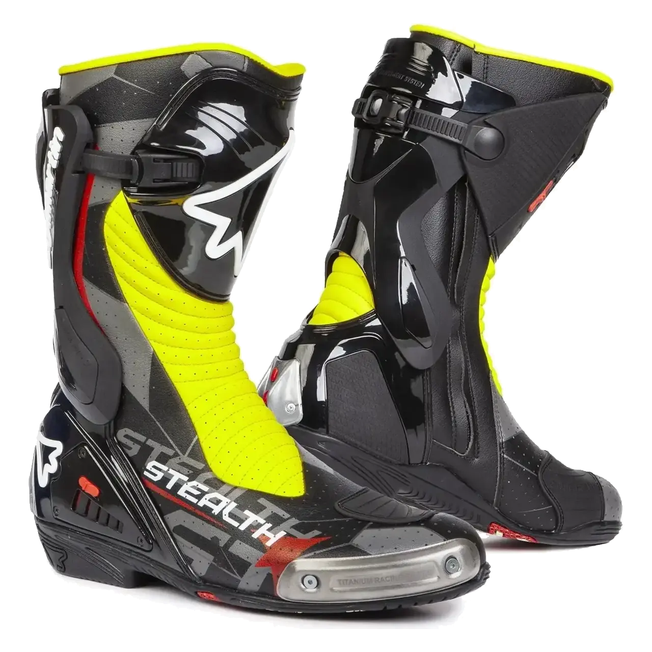 Buty Motocyklowe Stylmartin Stealth Evo Air Czarny/Fluorescencyjny żółty44