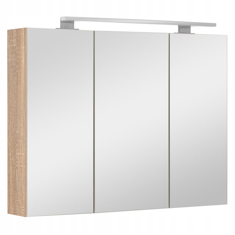 Szafka łazienkowa z lustrem oświetleniem lampką led lustrzana wisząca 80 cm