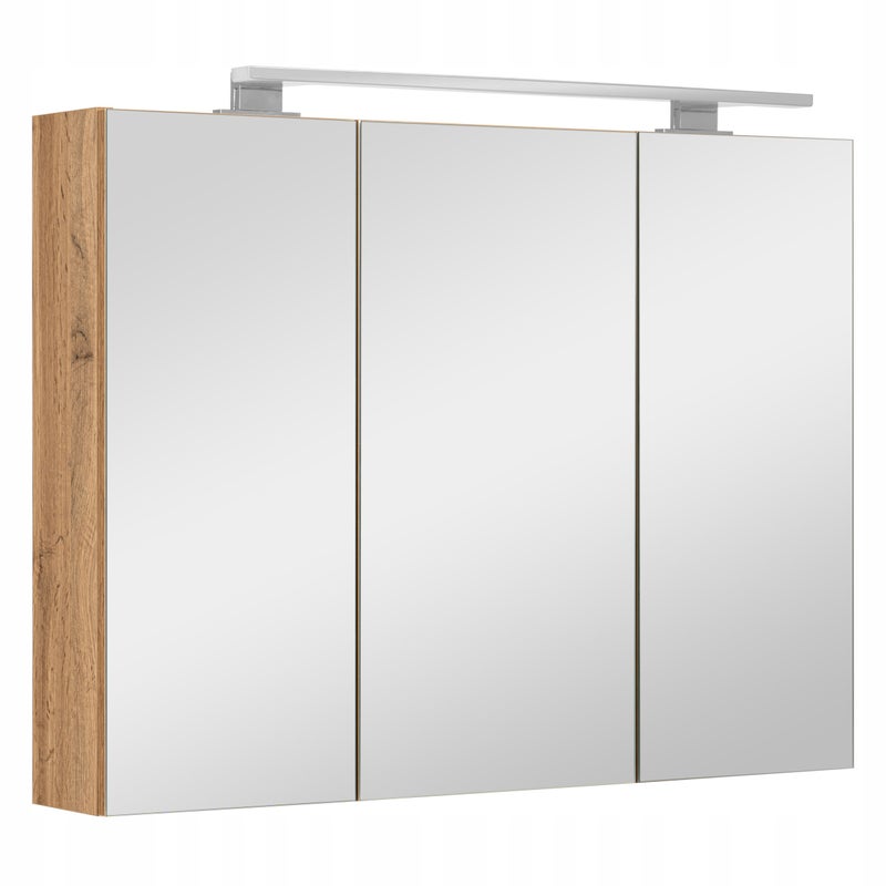 Szafka łazienkowa z lustrem oświetleniem lampką led lustrzana wisząca 80 cm