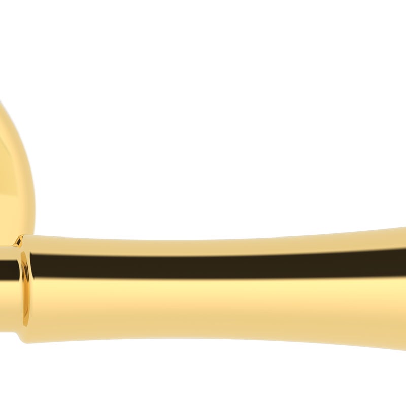 Klamka do drzwi wewnętrznych na rozecie złota mosiądz błyszczący Milenium