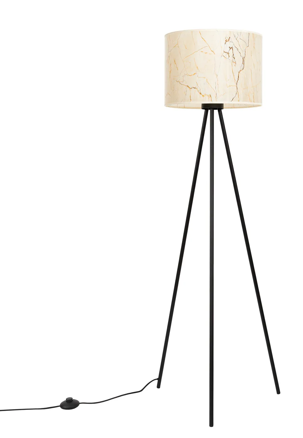Elegancka podłogowa lampa trójnóg w kolorze beżowy marmur R4-B55