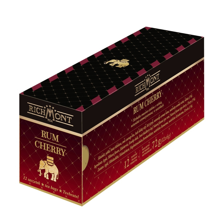 Herbata owocowo-ziołowa Richmont Rum Cherry 12x6g