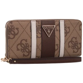 Portfel Laurel II Slg Lrg Zip Around SWSS74 59146 Latte Logo/Brown (GU865-a) Guess