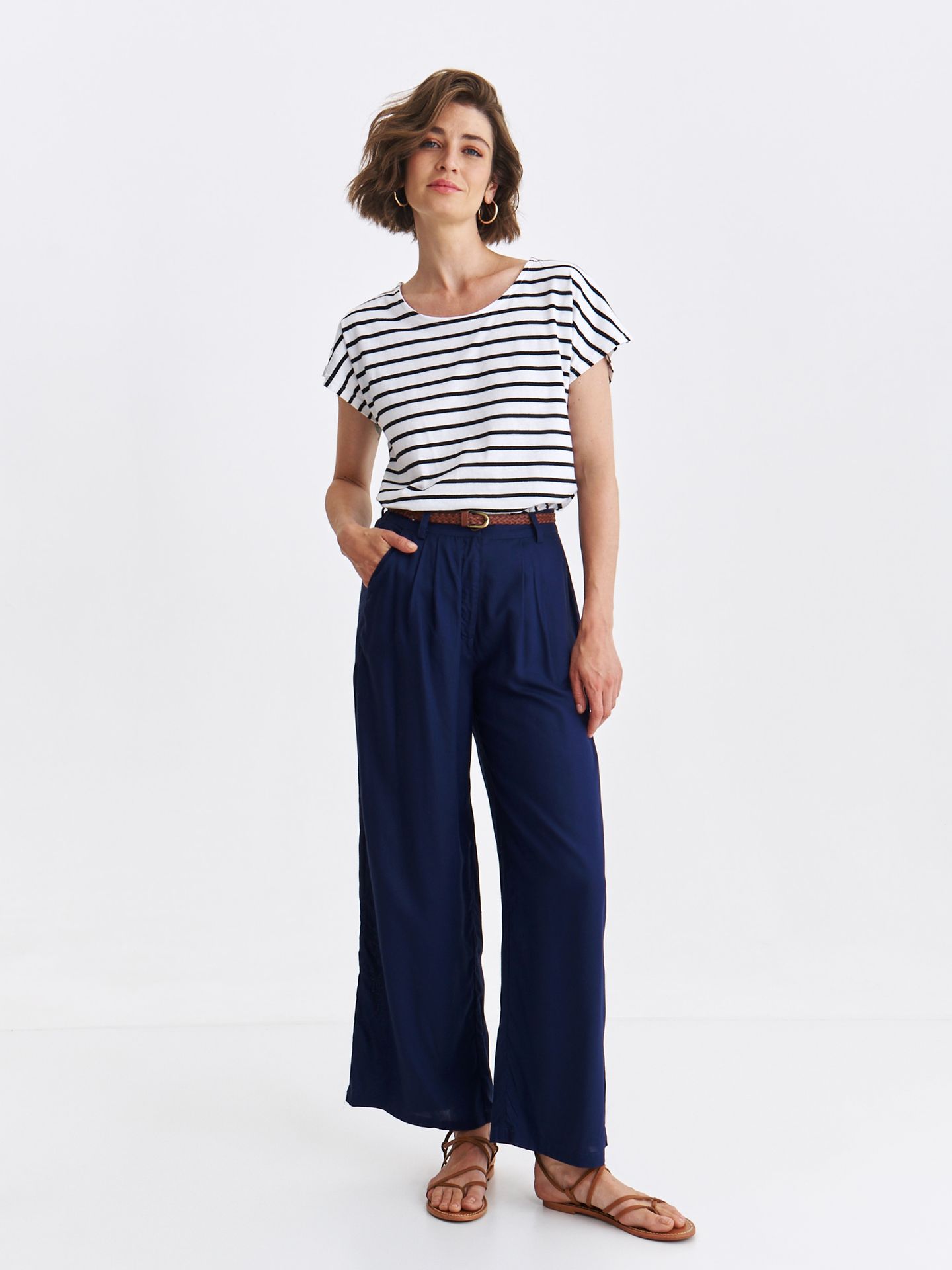 Spodnie damskie granatowe - SSP4494GR spodnie długie - TOP SECRET - Odzieżowy sklep internetowy TOP SECRET