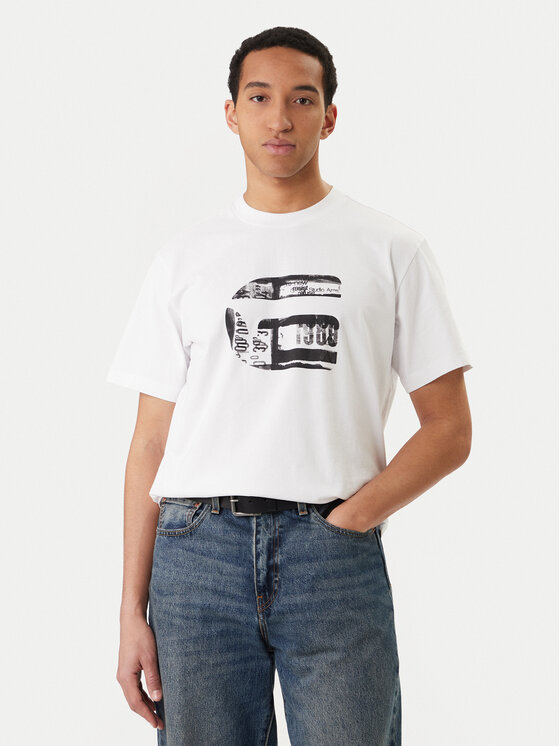 G-Star Raw T-Shirt G Icon Graphic D28823-E385 Biały Regular Fit