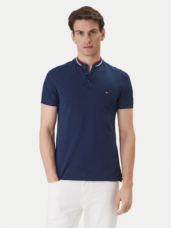 Tommy Hilfiger Polo Mao MW0MW34752 Granatowy Slim Fit