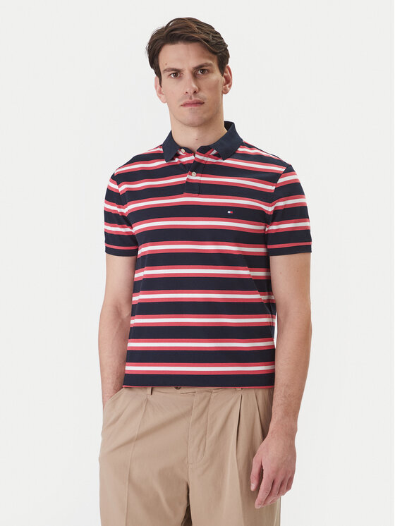 Tommy Hilfiger Polo 1985 MW0MW17770 Granatowy Regular Fit