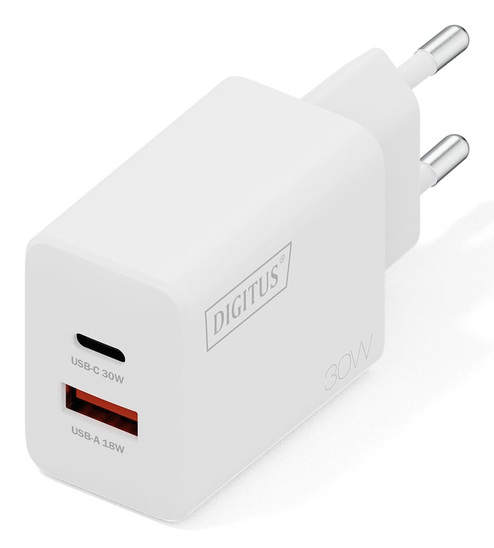 Digitus Ładowarka USB GaN 30W, 1x USB-C, 1x USB-A