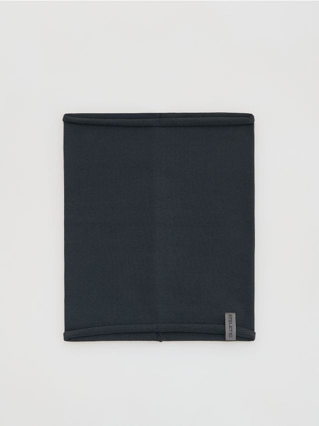 Reserved - Bawełniany komin z naszywką - ciemnoszary