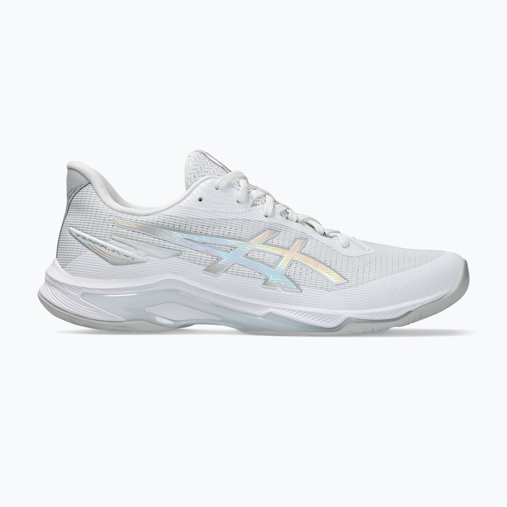 Buty męskie ASICS Netburner Ballistic FF 4 white/pure silver WYSYŁKA W 24H 30 DNI NA ZWROT