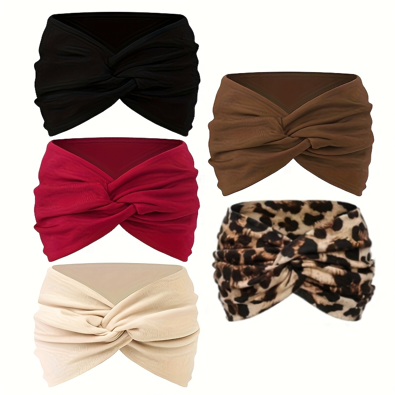 TEMU 5- Turbanów dla Kobiet – Opaski na Głowę, Wiązane, Urocze Akcesoria do Włosów