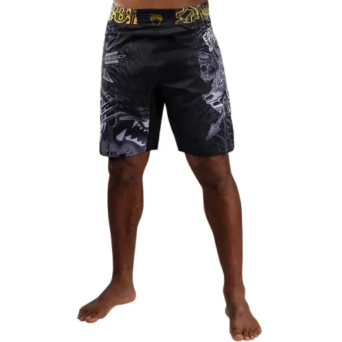 Venum Fightshorts Spodenki MMA Wolf Atak Black/Grey