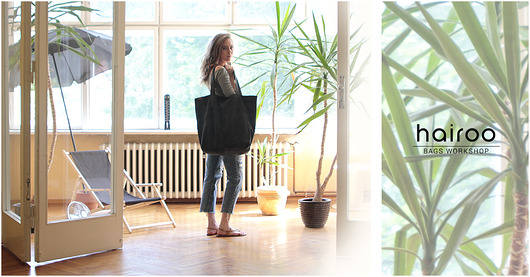 Big Lazy bag torba czarna na zamek / vegan / eco