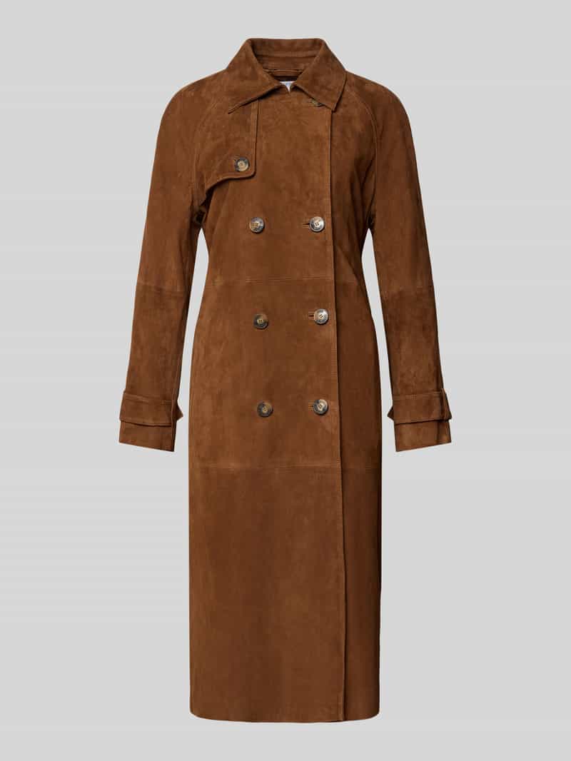 Płaszcz o kroju slim fit z wykładanym kołnierzem