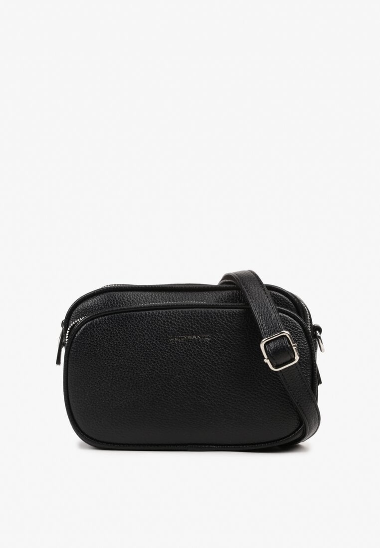 Czarna Dwukomorowa Torebka Typu Listonoszka Ellirin