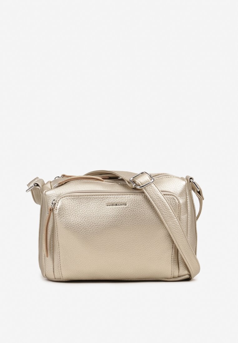 Złota Torebka Trzykomorowa w Stylu Listonoszki Jenelira