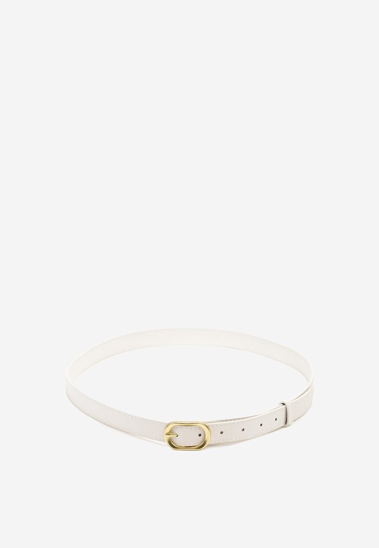 Biały Pasek Ozdobiony Zaokrągloną Klamrą Vozera