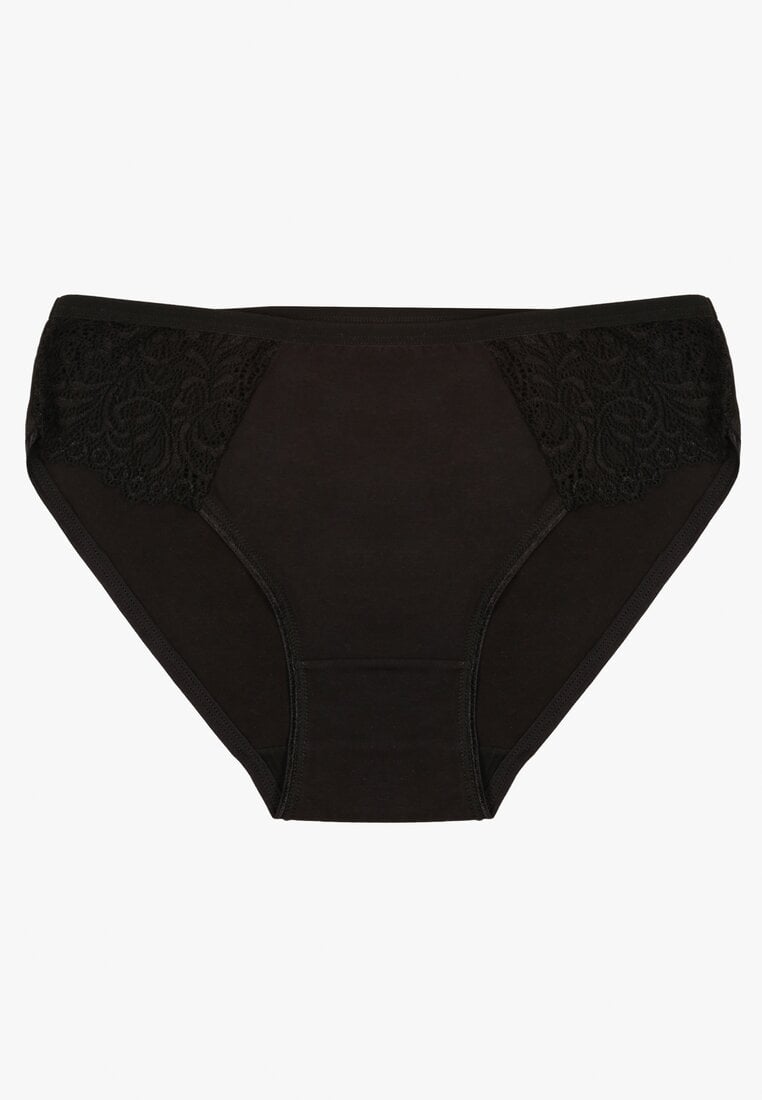 Czarne Bawełniane Majtki Figi o Klasycznym Fasonie Venalice