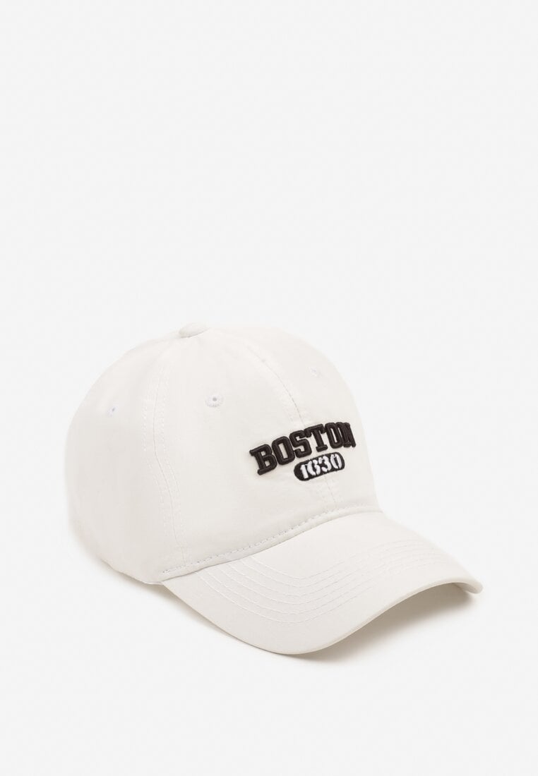 Biała Bawełniana Czapka z Daszkiem Ozdobiona Napisem Vornetta