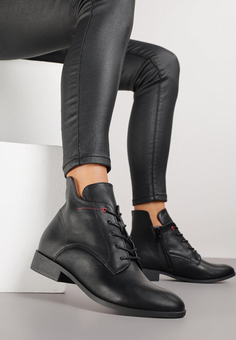 Czarne Botki Trzewiki Vices Miova