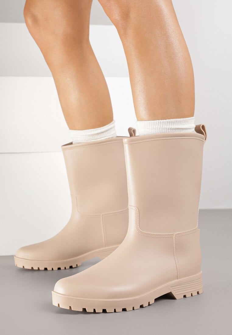 Beżowe Casualowe Kalosze Dirrive