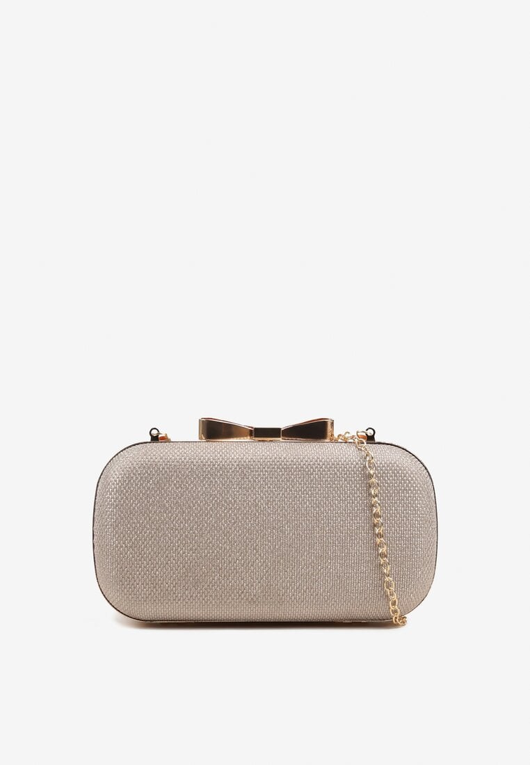 Szampańska Torebka Kopertówka z Dodatkowym Łańcuszkiem i Metalicznym Zapięciem Grireia