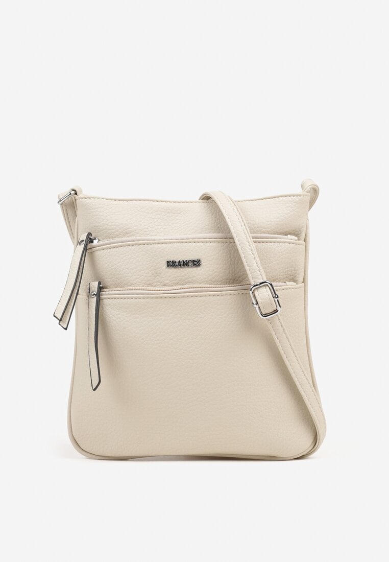 Jasnobeżowa Torebka Typu Listonoszka z Zasuwanymi Kieszeniami Silatea