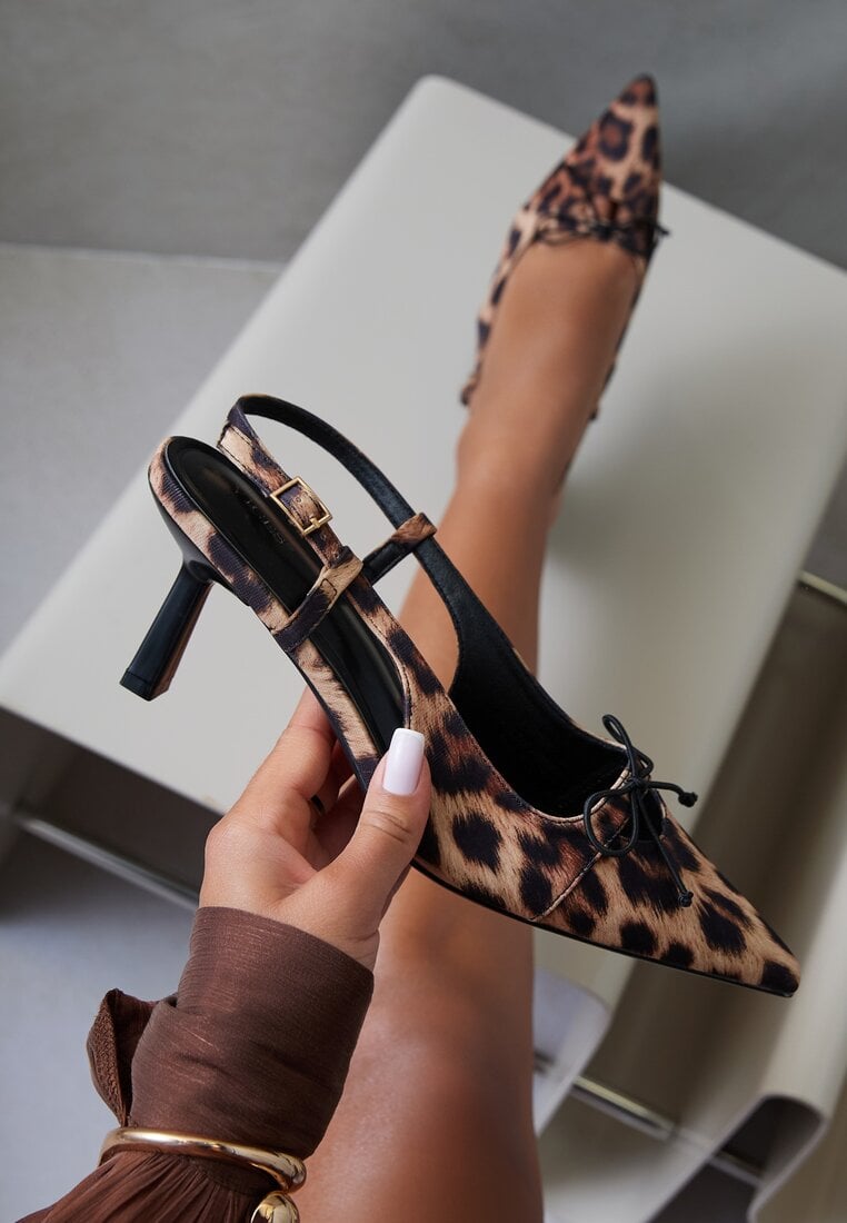 Panterkowe Sandały Vices z Kokardką Terozia