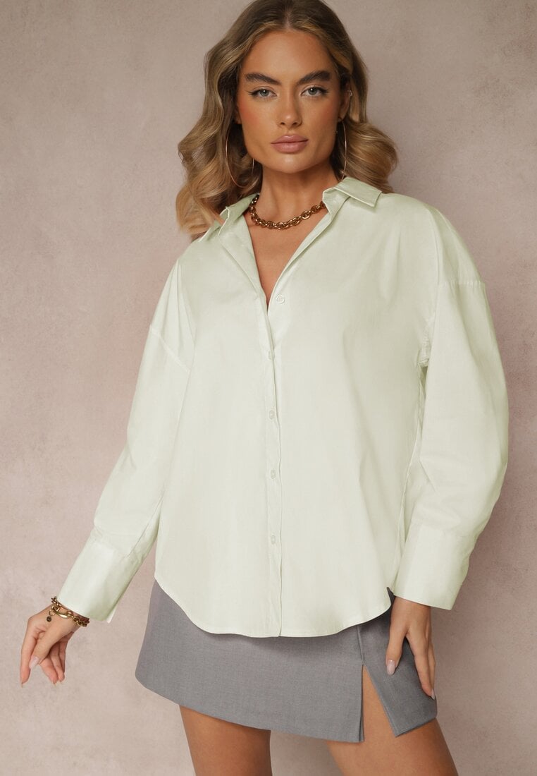 Zielona Casualowa Koszula z Bawełny Naliraella