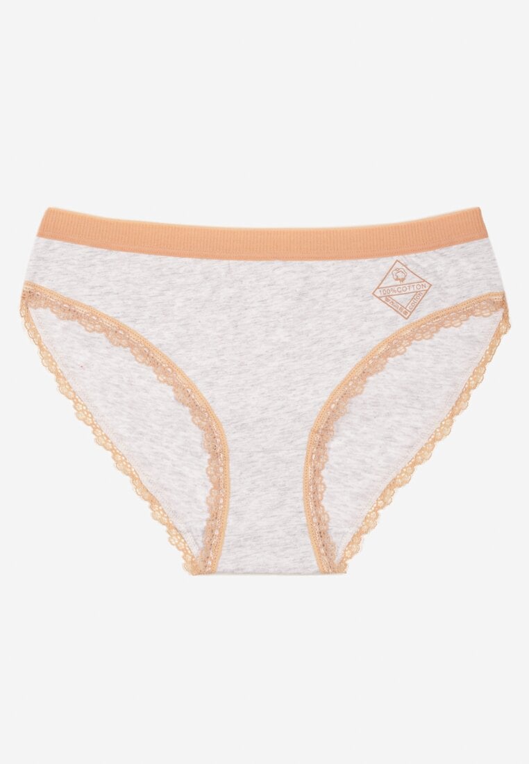 Jasnoszare Majtki z Bawełny Typu Figi Pilliora