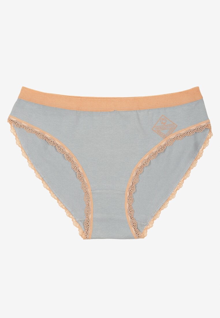 Niebieskie Majtki z Bawełny Typu Figi Pilliora