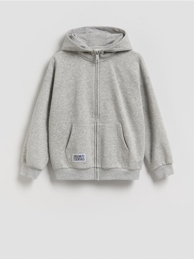 Reserved - Rozpinana bluza oversize - jasnoszary