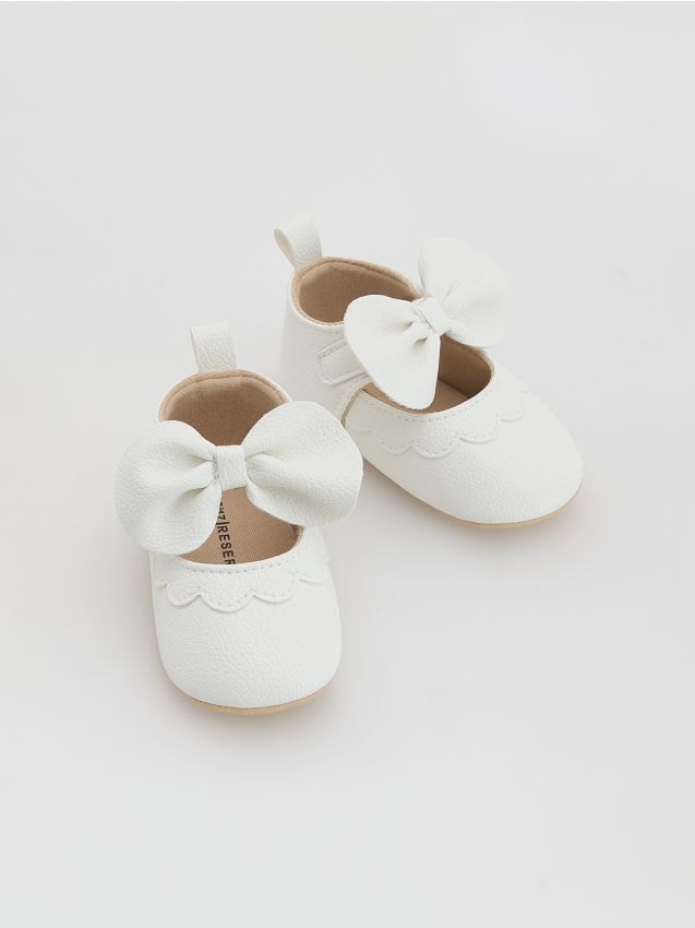 Reserved - Baleriny z imitacji skóry - biały