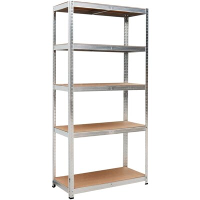 GOCKOWIAK Regał magazynowy 180 x 90 x 40 cm Srebrny