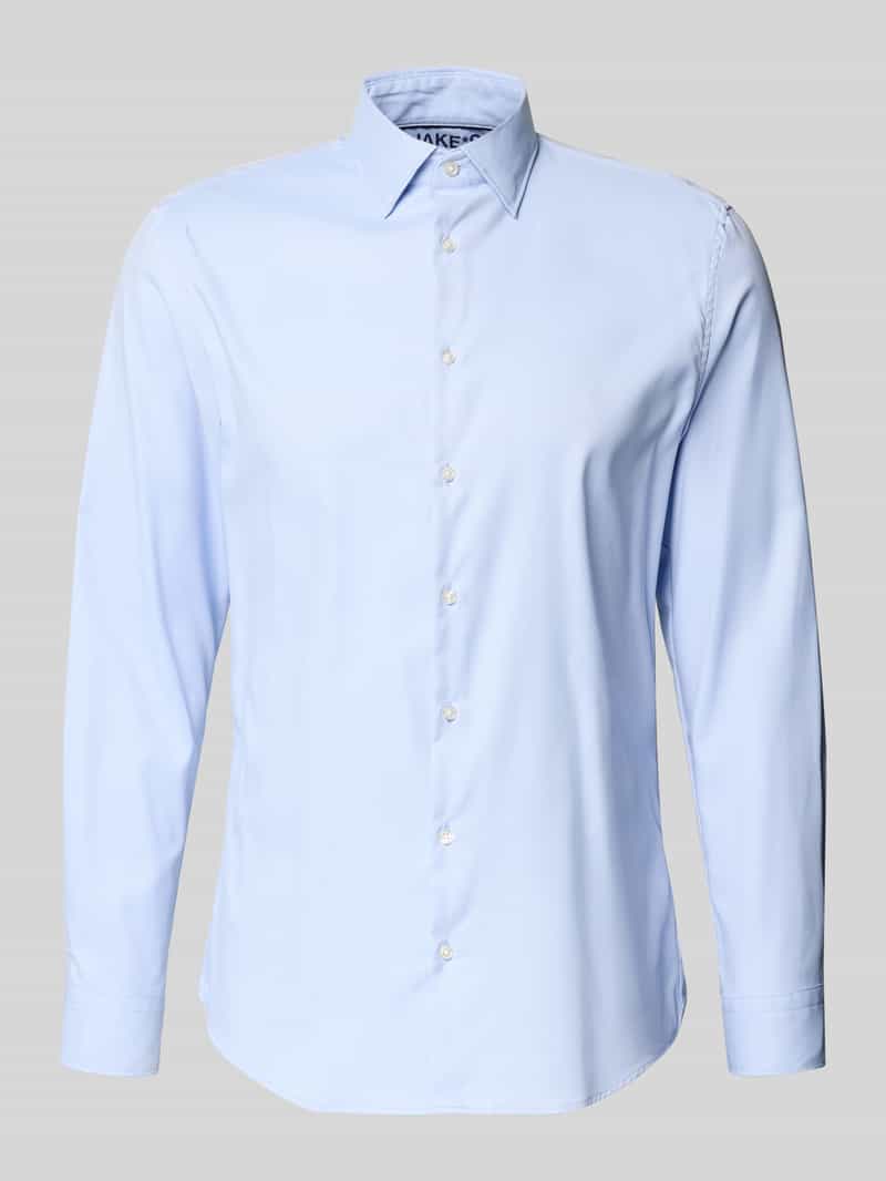 Koszula biznesowa o kroju slim fit z kołnierzykiem typu kent