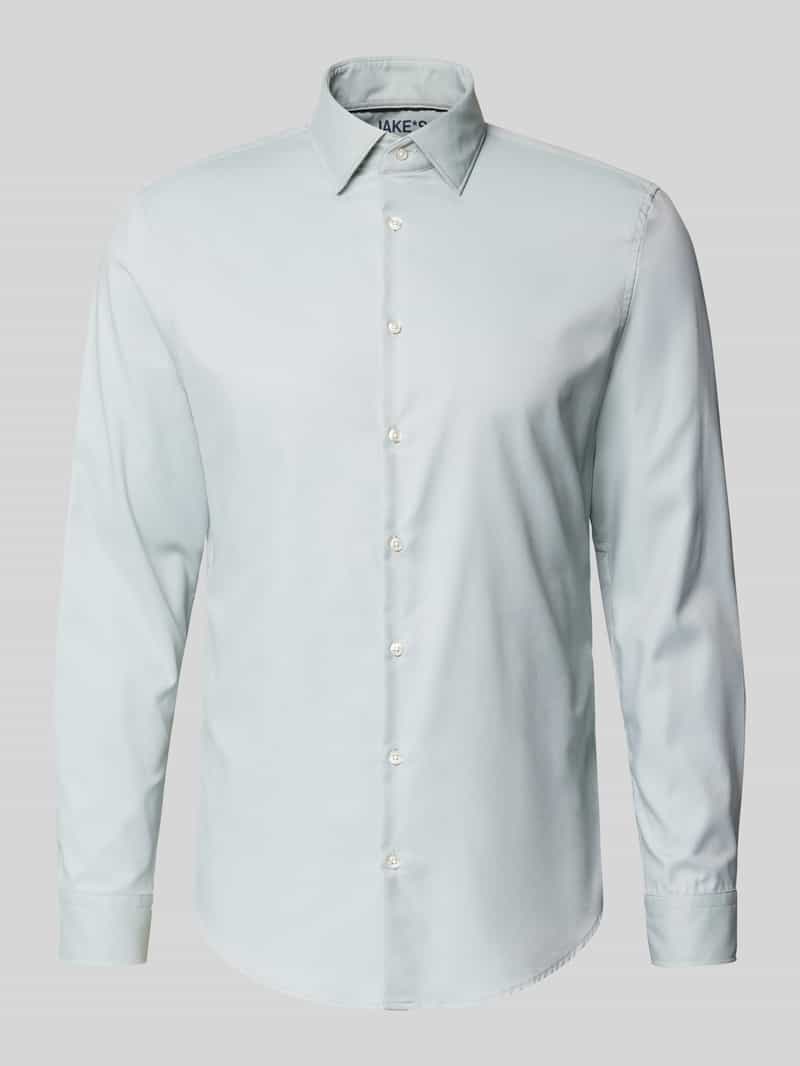 Koszula biznesowa o kroju slim fit z kołnierzykiem typu kent