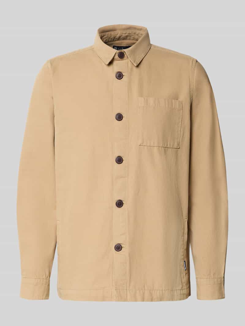 Kurtka koszulowa o kroju regular fit z czystej bawełny