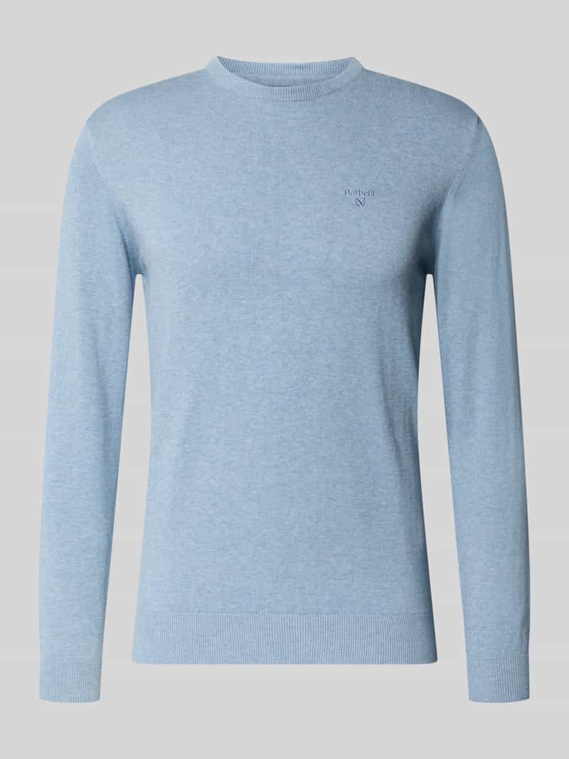 Sweter z dzianiny o kroju regular fit z czystej bawełny model ‘PIMA’