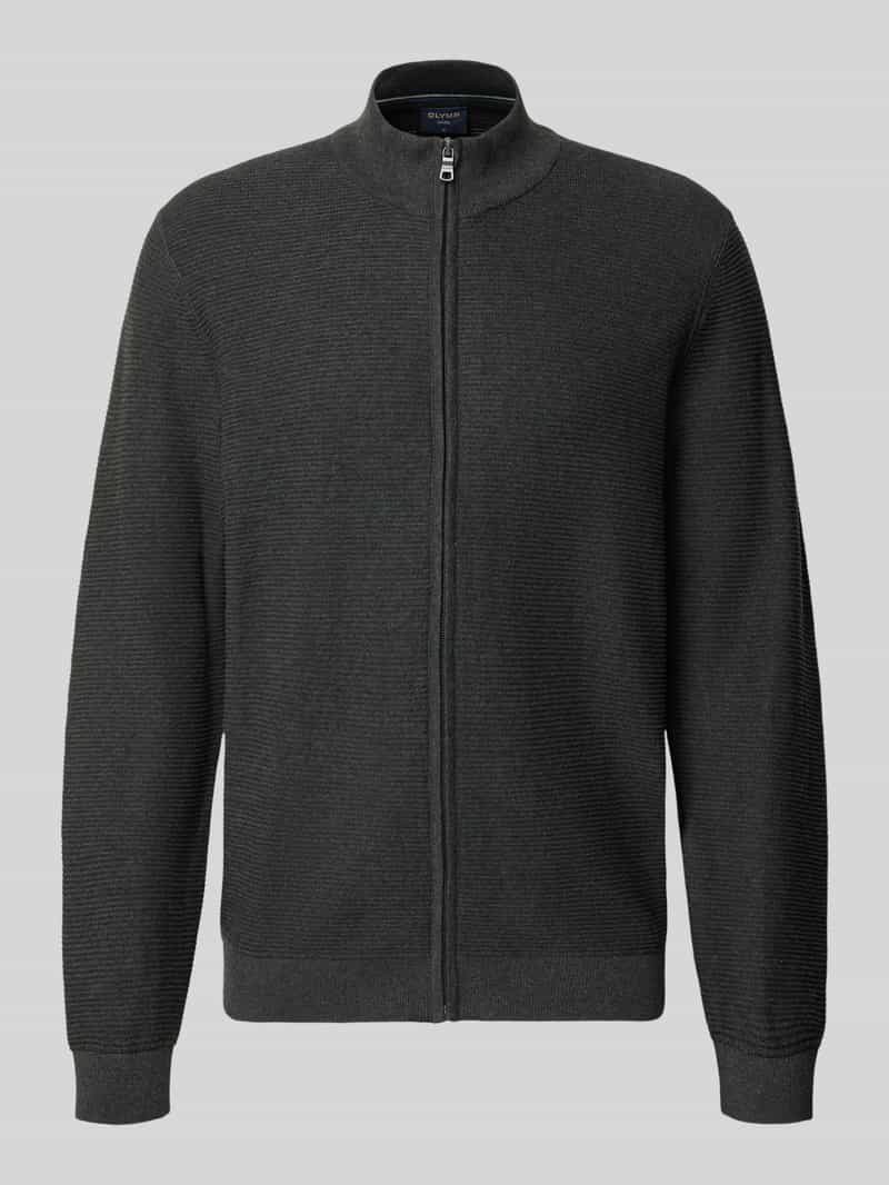 Kardigan o kroju regular fit ze stójką