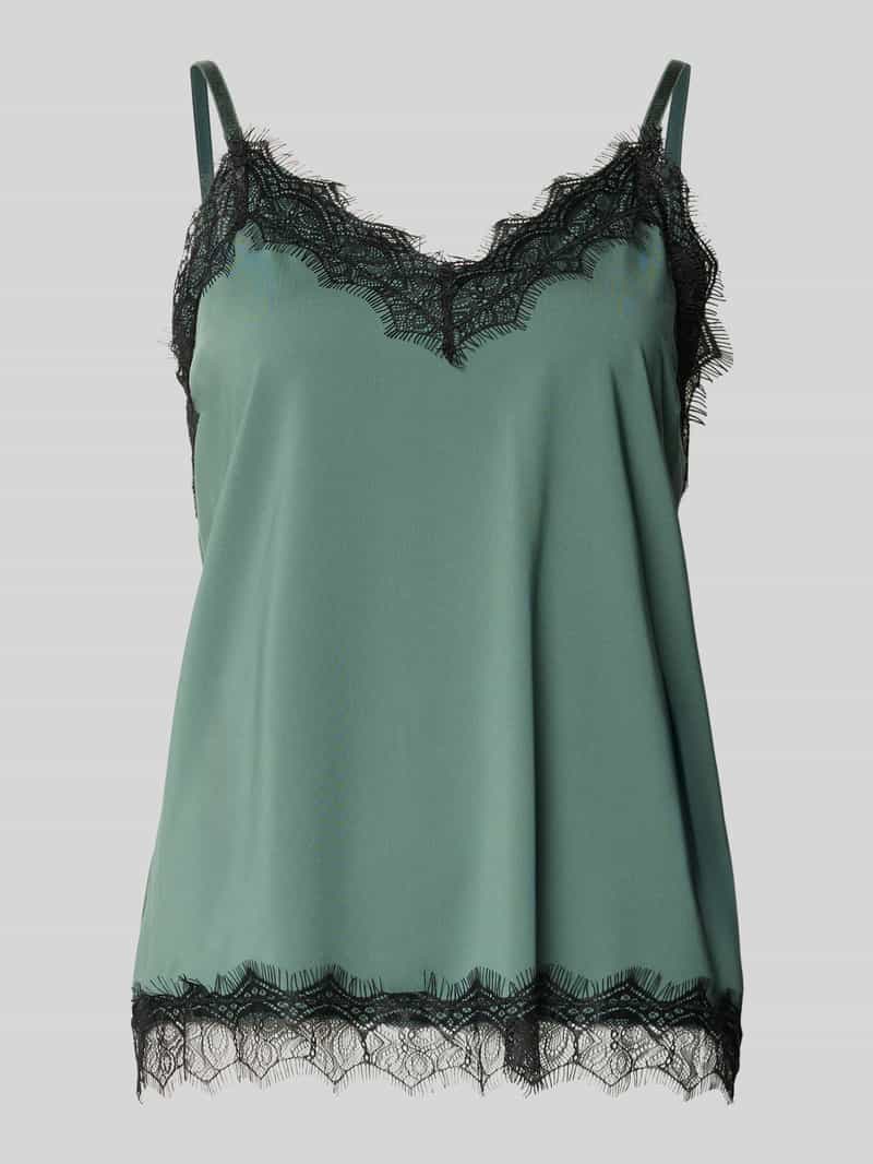 Top z obszyciem koronką w kontrastowym kolorze model ‘BICCO’