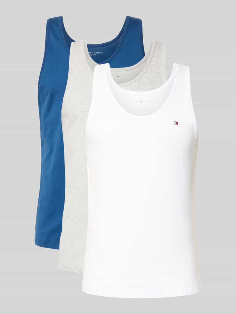 Top o kroju regular fit z czystej bawełny w zestawie 3 szt.