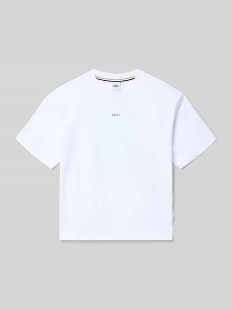 T-shirt o kroju regular fit z czystej bawełny