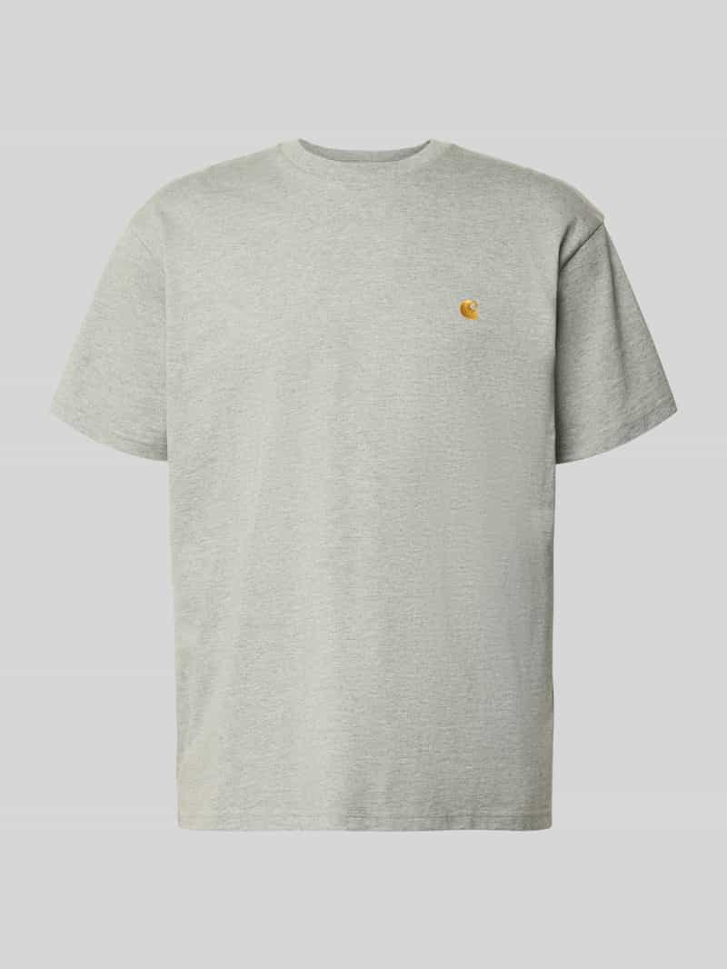T-shirt o kroju regular fit z wyhaftowanym logo model ‘Chase’