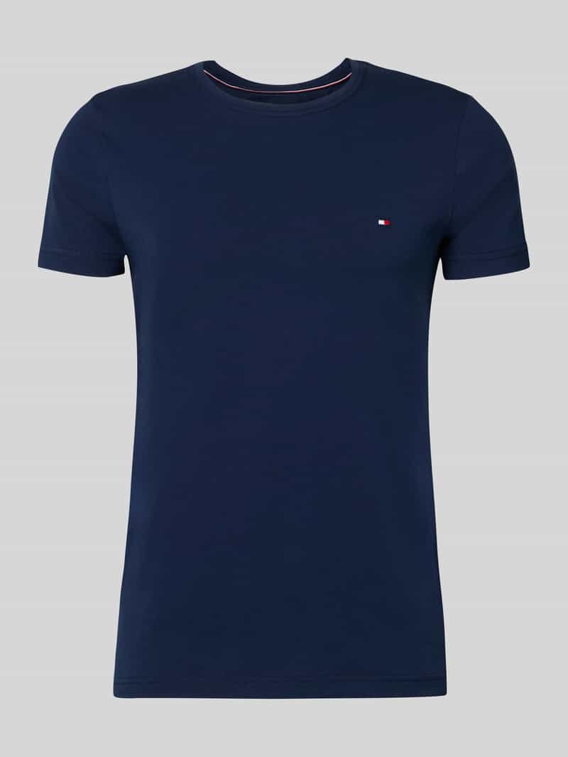 T-shirt o kroju slim fit z mieszanki bawełny