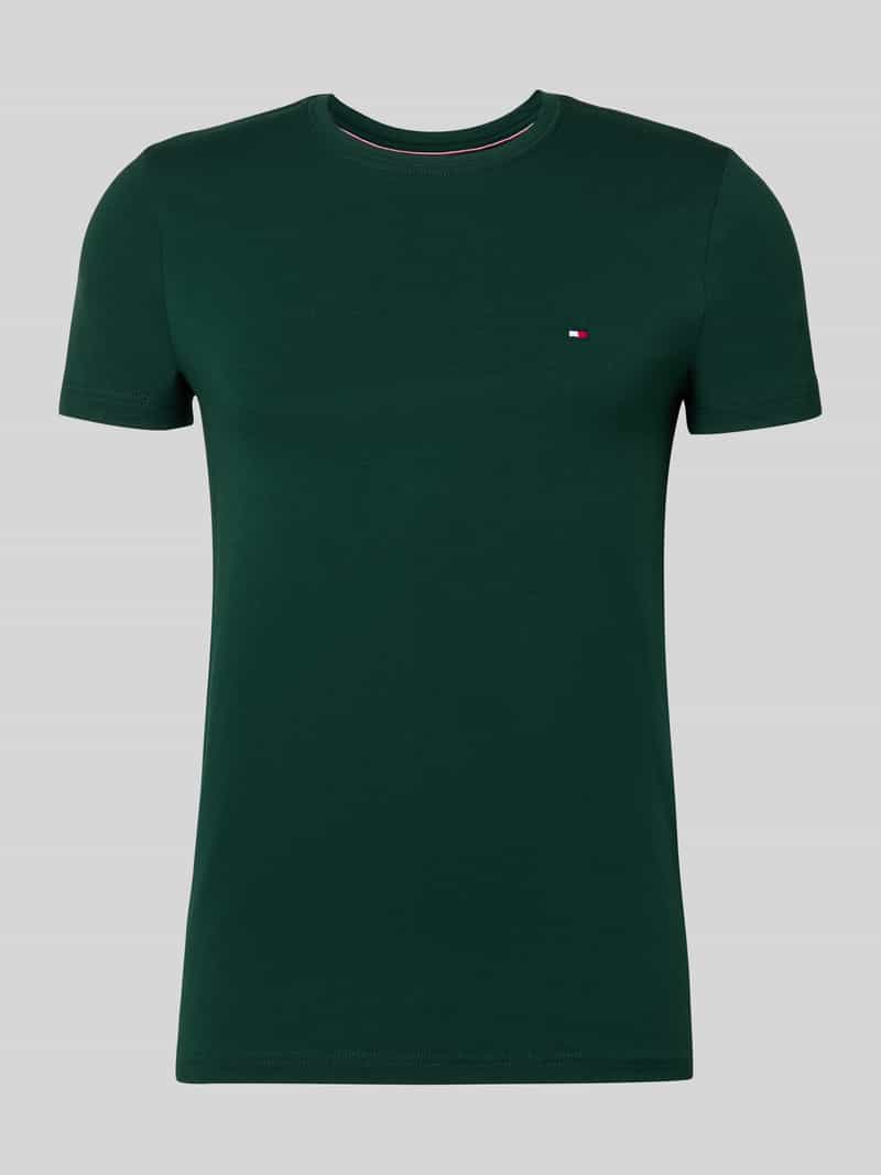 T-shirt o kroju slim fit z mieszanki bawełny