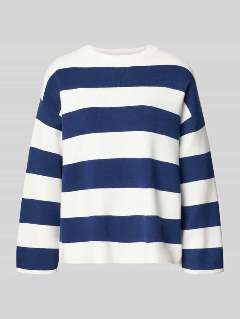 Sweter z dzianiny z mieszanki wiskozy ze wzorem w paski model ‘OTARI’